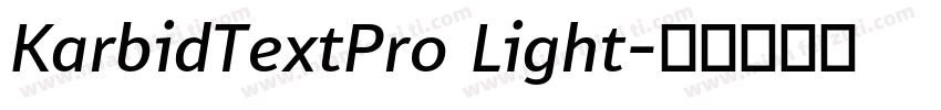 KarbidTextPro Light字体转换